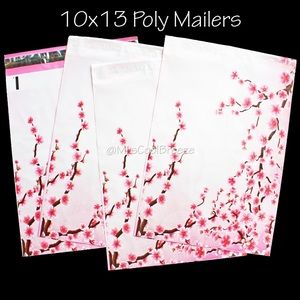 50 - 10x13 Cherry Blossoms Designer Poly Mailers